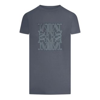 Max Mara T-Shirts, female, Gray, Size: M Embroidered T-shirt