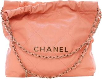 Chanel Pre-owned 22 Bag - Dames - Vintage Schoudertas - Roze - ONE Size - Leer - Vintage
