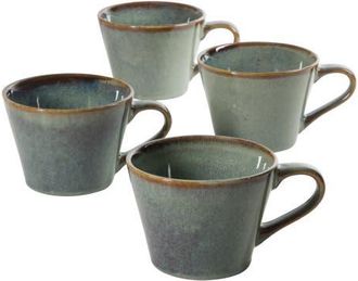 Gibson Home 4-Piece Stoneware Coffee Mug Set, 22 Oz, Reactive Glaze Finish in Blue at Nordstrom