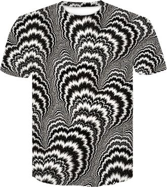 Generic Fashion T Shirt for Men 2024 Fashion Tops Shirts Mens Fashion 3D Print T Shirts Funny Graphics Pattern Crewneck Short Sleeve Tees Big T Shirt (Grey, L