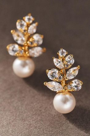 Nadri Babys Breath Cluster Stud Earrings