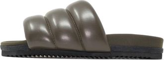 Roam Womens Puffy Slides In Khaki