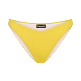 Dsquared2 Bikini Bottom With Logo - female - Dsquared2 - Bikinis - Yellow - S - Swimwear
