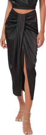 Line & Dot Selma Midi Skirt In Black