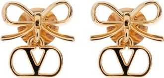 Valentino Garavani VLogo Signature Metalen Oorbellen - Dames - Oorbellen - Geel - ONE Size - Accessoires
