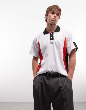 Umbro Maglia da calcio bianca e nera-Bianco