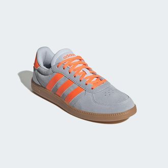 adidas Sneaker ADIDAS SPORTSWEAR BREAKNET SLEEK, Damen, Gr. 38,5, halo blau, lucid orange, gum10, Leder, Synthetik, Schuhe Sneaker