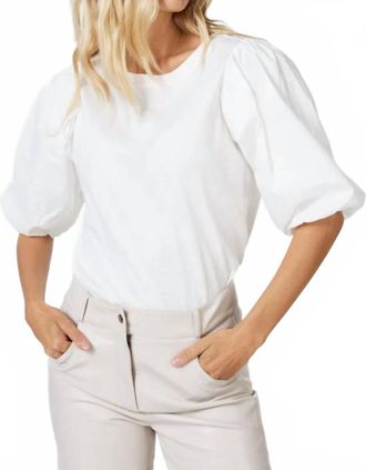 Esqualo Odelia Blouson Sleeve T-Shirt In Off-White