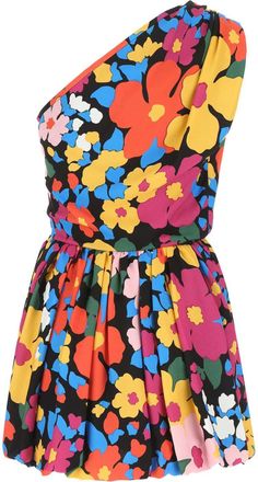 Saint Laurent Womens Printed Viscose Mini Dress 8490 Abiti