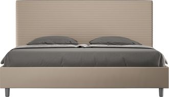 Itamoby Cama Matrimonial Contenedor Doble King Size 180x200 Focus K Color: Beige - Versi&oacute;n: Con Caja De Almacenaje