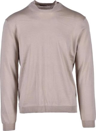 low brand Beige Crewneck Merino Wool Sweater