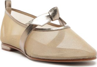 Alexandre Birman Clarita Ballerina Mary Jane Flat in Luna at Nordstrom, Size 11.5