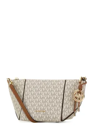 Michael Kors Womens Printed Canvas Jordi Crossbody Bag Vanillaacrn Borse A Tracolla