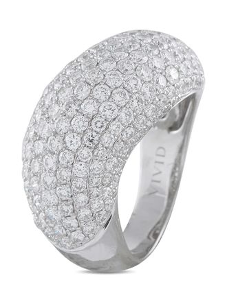 Luxury Bazaar diamond ring - women - 18kt White Gold/Diamond - One Size - Silver