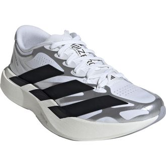 adidas Adizero Evo SL EXO Running Shoe in White/Black/Iron Met at Nordstrom, Size 10.5