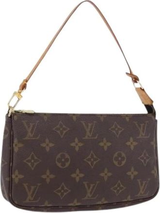 Louis Vuitton Pre-owned Pouch - Dames - Vintage Schoudertas - Bruin - ONE Size - Leer - Vintage