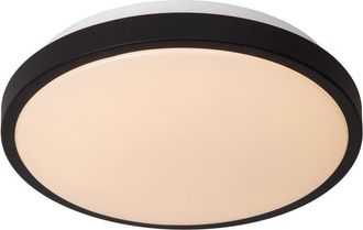Lucide Lucide - Dasher Modern Flush ceiling light Bathroom - Ø29,3cm - led - 1x12W 2700K - IP44 - Black