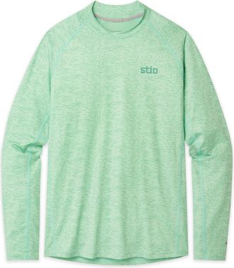 Stio | Mens Hylas Crew Long Sleeve Top, Size Extra Large in Picnic Clouds