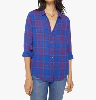 Xirena Scout Button Down Shirt In Brilliant Blue Plaid