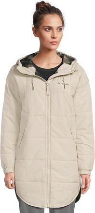 Columbia Chatfield Hilltm II Novelty Jacket Womens Coat Dark Stone/Safari Omblur Print : 2XL, Cotton/Nylon