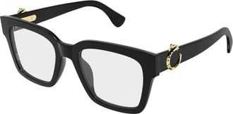 Cartier Glasses, unisex, Black, Size: 53 MM Optical Frame