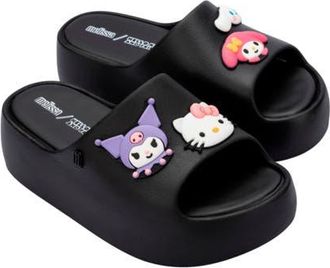 Melissa x Hello Kitty and Friends Platform Slide Sandal in Black at Nordstrom, Size 10