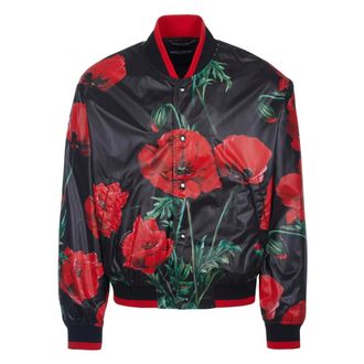 Dolce & Gabbana Poppy-Print Bomberjack - Heren - Jassen - Veelkleurig - Maat: M