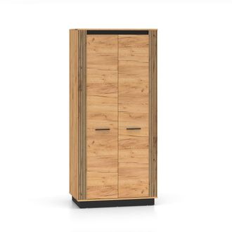 Petits Meubles Armario 2 puertas y negro fachada de mdf madera