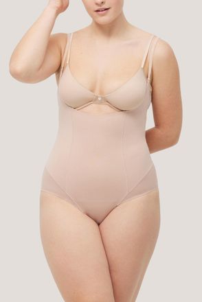 Ysabel Mora Shaping-Body YSABEL MORA, Damen, Gr. XXL, N-Gr, beige, Single Jersey, Obermaterial: 86% Baumwolle, 14% Elasthan, eng, Bodys Shaping-Body, mittlerer Fo