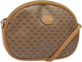 Gucci Pre-owned Canvas Cross Body Bag - Dames - Vintage Schoudertas - Beige - ONE Size - Vintage