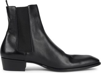 Saint Laurent Stanton Chelsea Boot - Heren - Chelseaboots - Zwart - 43 EU - Leer - Schoenen