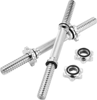 Trade Shop Trade Shop - 2 Manubri Filettati Da 30cm Per Sollevamento Pesi Sport Allenamento Palestra