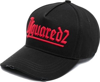 Dsquared2 embroidered-logo baseball cap - men - Cotton - One Size - Black