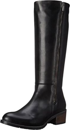 Eric Michael Womens Lauren Waterproof Tall Leather Boots In Black
