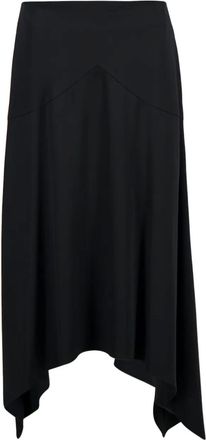 Stella McCartney Gonna midi in raso - Nero