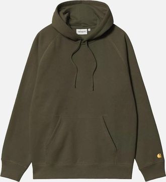 Carhartt Work in Progress Mens Carhartt WIP Chase Hoodie Olive/Gold - Tan - Size: 40