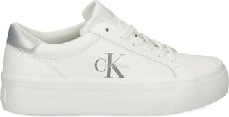 Calvin Klein Sneakers met plateauzool en logodetail - Wit
