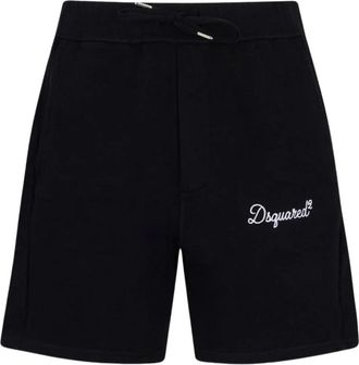 Dsquared2 Relaxed Fit Katoenen Shorts - Heren - Korte Broeken - Zwart - M - Katoen - Korte Broeken