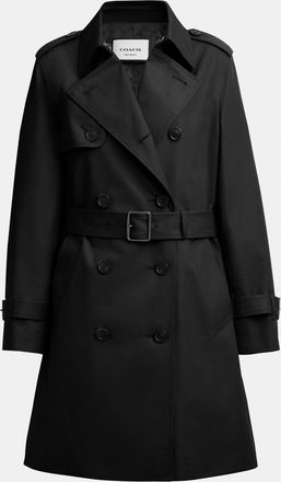 Coach Womens Mid Trench - Black - Size X-Small