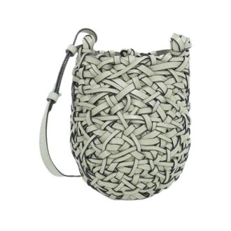Loewe Pre-owned Nest Basket Bag Small Calf Shoulder Bag - Dames - Pre-owned - Groen - Maat: ONE Size Leer
