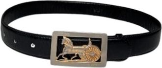 Celine Pre-owned Belts, female, Black, Size: ONE SIZE Pre-owned Vintage Leather Belt