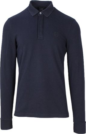 A|X Armani Exchange Blauwe Katoenen Poloshirt