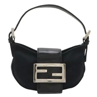 Fendi Pre-owned Shoulder Bags, female, Black, Size: ONE SIZE Pre-owned Vintage Handbag