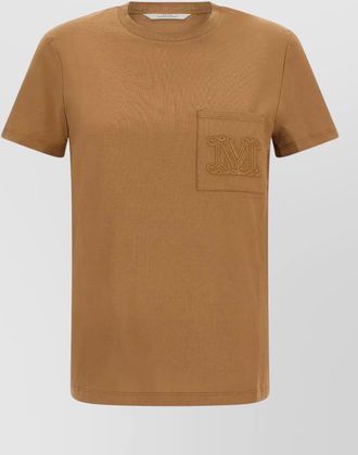 Max Mara cotton monogram short-sleeve t-shirt