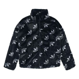 adidas originals Logo Stand Collar Sports Jacket Black HI4656