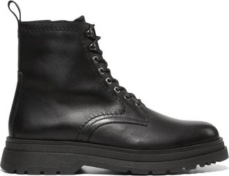 Marc O'Polo Martin 13A Enkellaarzen - Heren - Veterlaarzen - Zwart - 42 EU - Leer - Schoenen