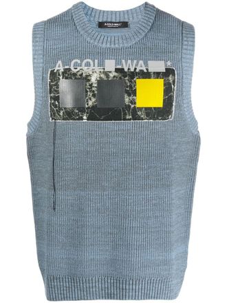 A-Cold-Wall* patch-detail sleeveless jumper - Blue