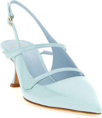 Alexandre Birman Womens Tita Slingback Heel Blue Cow Leather