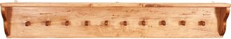 Biscottini International Perchero Con Colgante De Madera Maciza De Tilo Acabado Con Efecto Natural 157x22x25 Cm