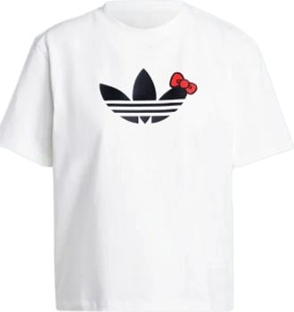 adidas (WMNS) adidas x Hello Kitty Trefoil T-Shirt Asia Sizing White Black IX7880